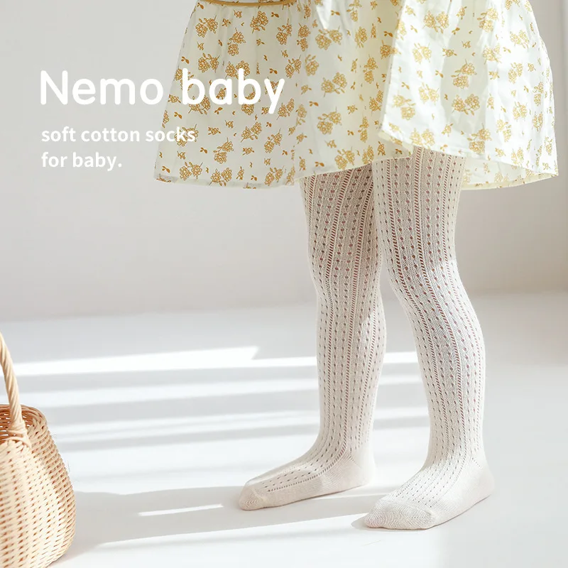 Summer Girls Tights Mesh Pantyhose for Kids Toddler Stocking Clothes for Newborns White Fishnet Pants Children Goods