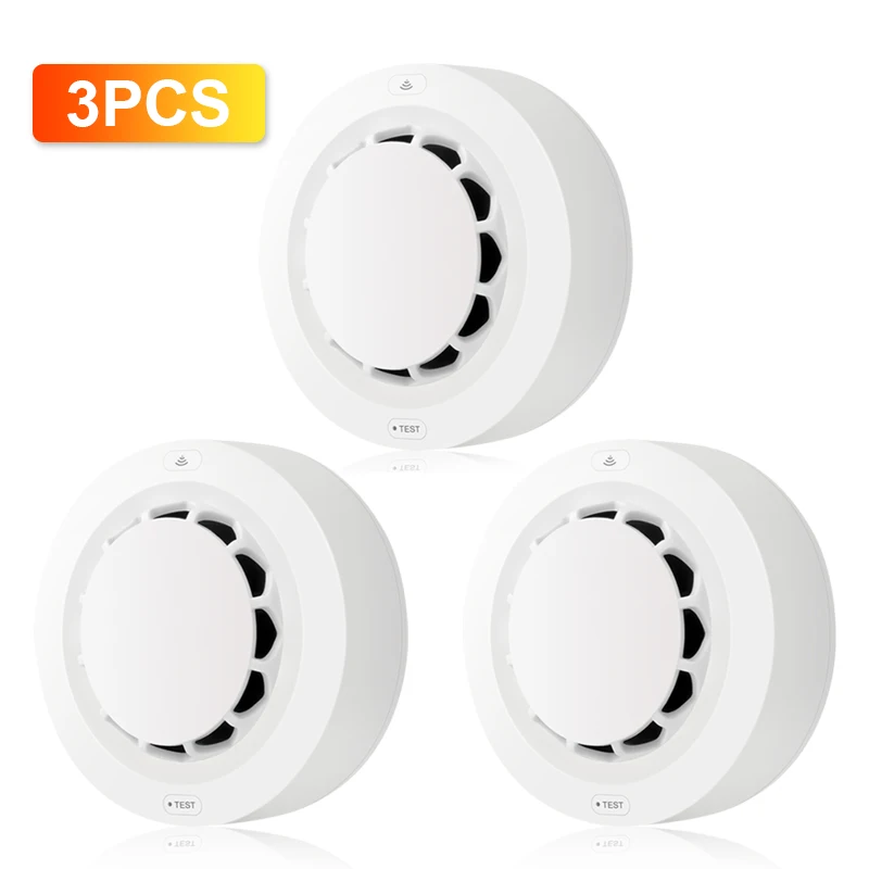 intruder alarm panic button Tuya smart wifi smoke sensor Alarm  Wireless Smart Life APP Remote Check Smart Home Security Protection Gas Detector emergency alarm for elderly Alarms & Sensors