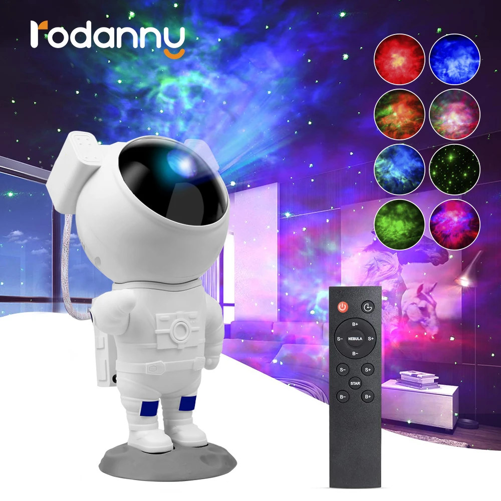 star night light Rodanny Astronaut Star Projector Starry Sky Night Light Projection Lamp Remote Control Adjustable Bedroom Decorative Gift cool night lights