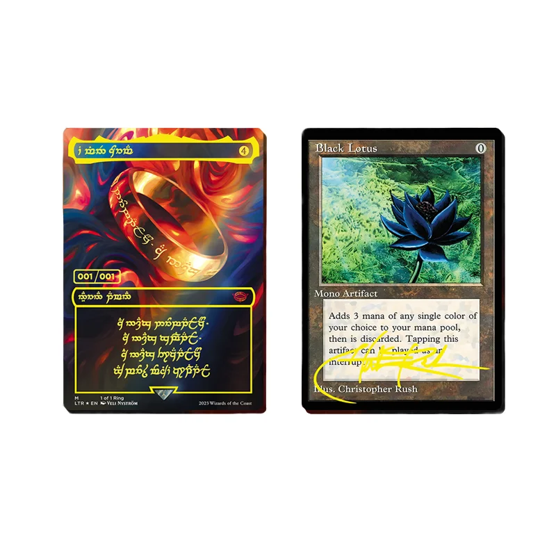Anime Game Cards Magicthe Gathering Mtg Diy Jeweled Lotus Black Lotus The One Ring Two Styles Hobby Collectible Gift Toys