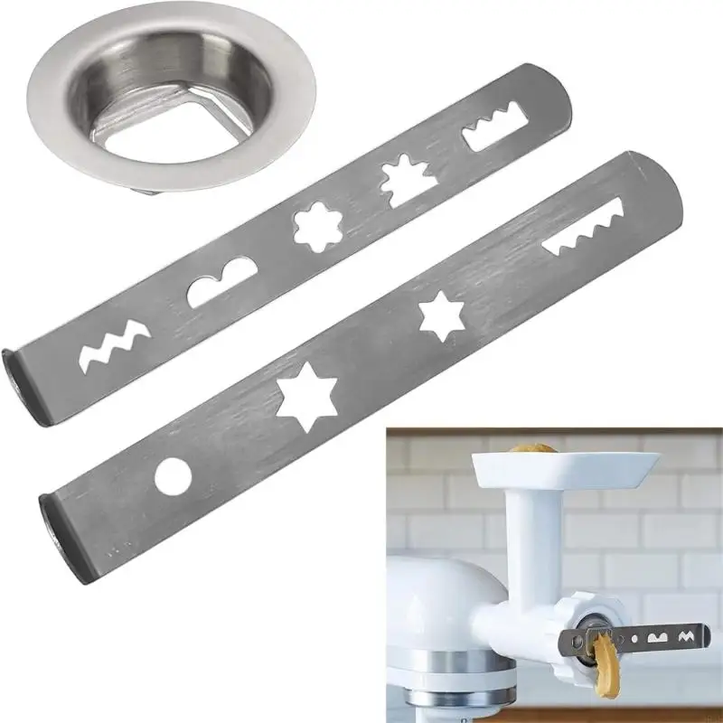 Stainless Steel Grinder and Mixer Parts Cookie Maker Attachment Grinder Assembly for Home Cooking Professional