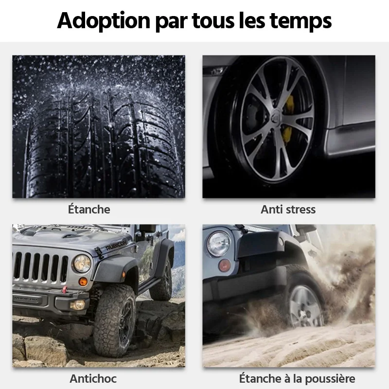 Acceo – système de surveillance de la pression des pneus K10 à énergie solaire, écran LCD numérique TPMS, alarme de sécurité pour voiture, avec 4 capteurs