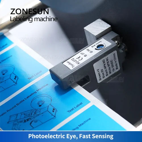 ZONESUN ZS-TB16P 라벨 어플리케이터 라벨링 기계, 전기 풋 스위치, 원형 유리 플라스틱 병 병, 바이알 스티커 포장 4