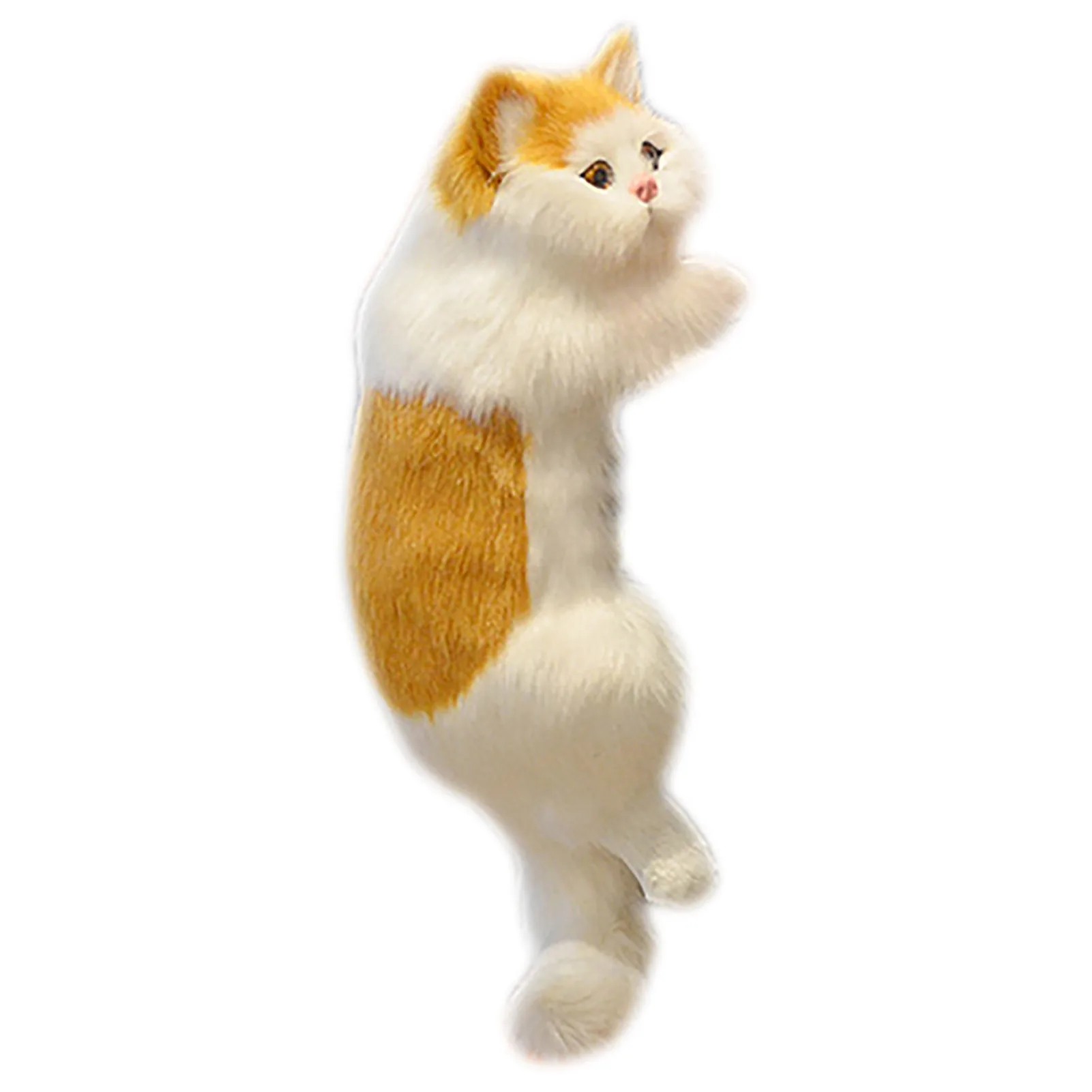 thumbnail image 1 of Realistic Furry Hanging Cat Simulation Plush Cat Doll Animal Figurines Home TV Decoration Cute Kitten Model Soft Toy Child Gift, 1 of 5