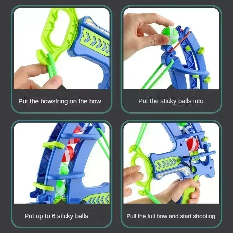 New Montessori Throw Sport Slingshot Target Sticky Ball Dartboard Basketball Board Games Educational Children's Outdoor Game Toy