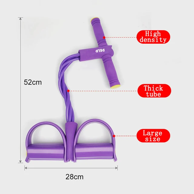 Resistance Pedal with Elastic Bands – Complete Exercise for Abdomen, Arms and Legs | Home Fitness