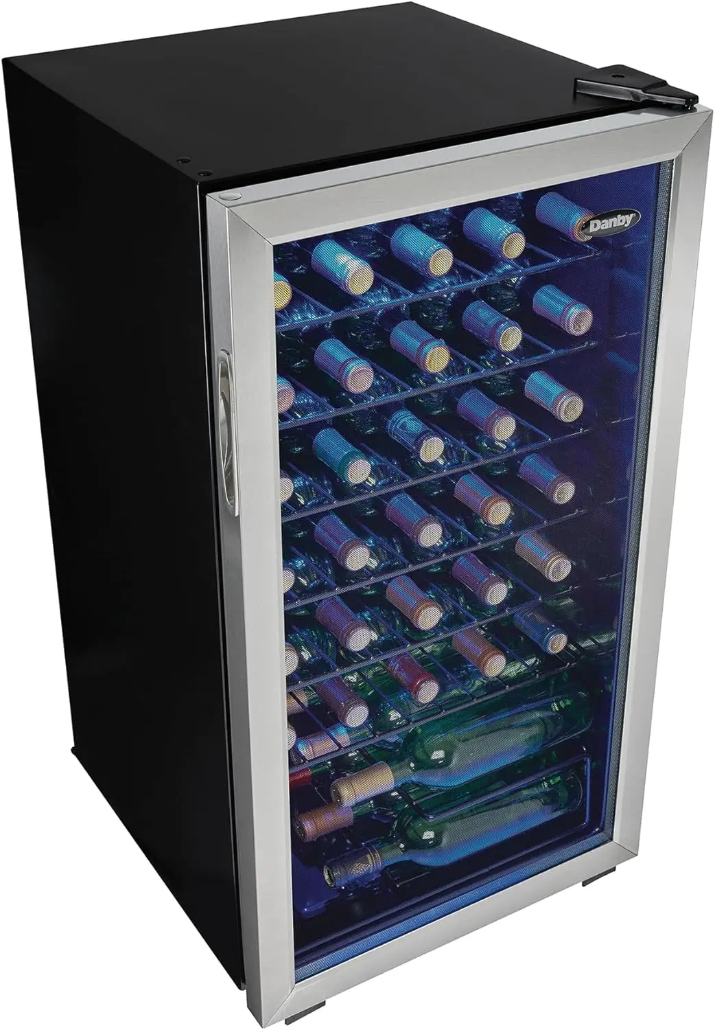 Free Standing Wine Cooler, Holds 36 Bottles, Single Zone Fridge with Glass Door-Chiller for Kitchen 5