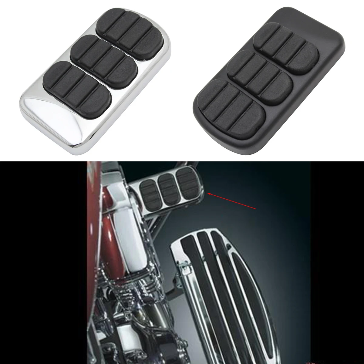 Lahdrhab 3 Stks Brandstof Gas Accelerator Pedaal Rempedaal Koppeling Pad Cover Voetpedalen Antislip voor MT Handmatige Transmissie Auto Blauw