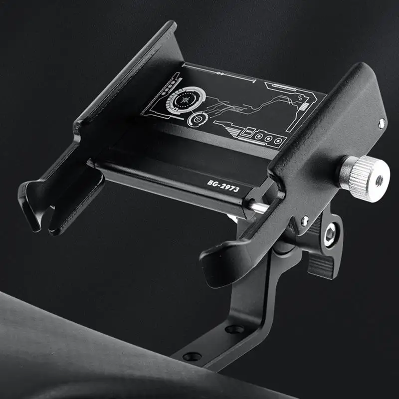 Cycle Phone Holder Mount Stable Aluminum Alloy Cycle Phone Mount Multi-Functional Adjustable Clamp Phone Mount Clamp For