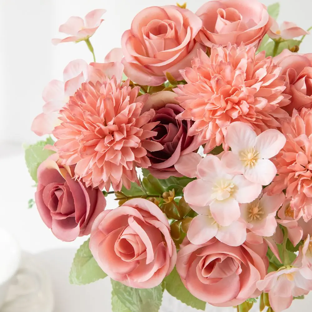 Silk Hydrangea Rose Bouquet 6