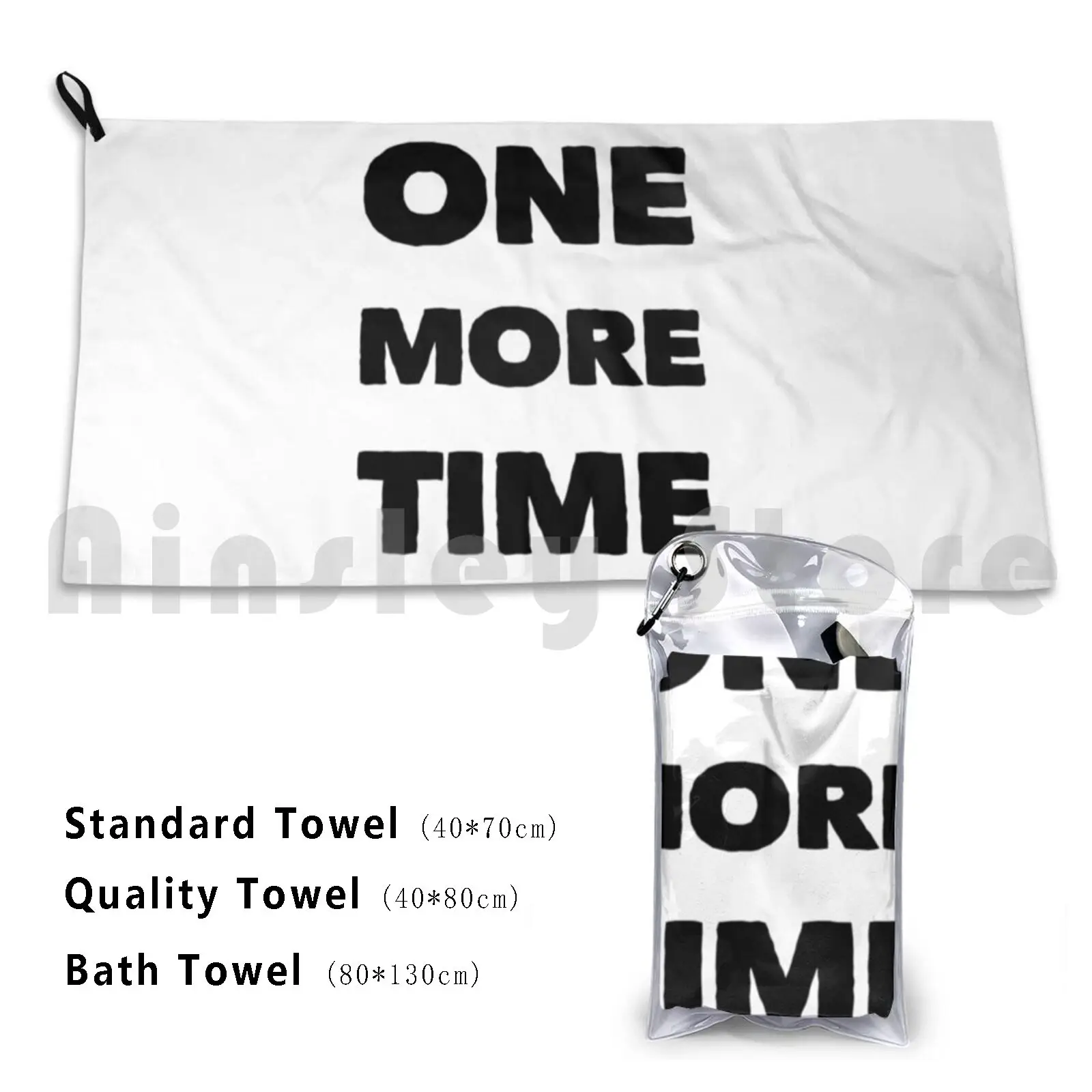 Asciugamano One More Time Hat Onemore Party Fun Cool White Nice