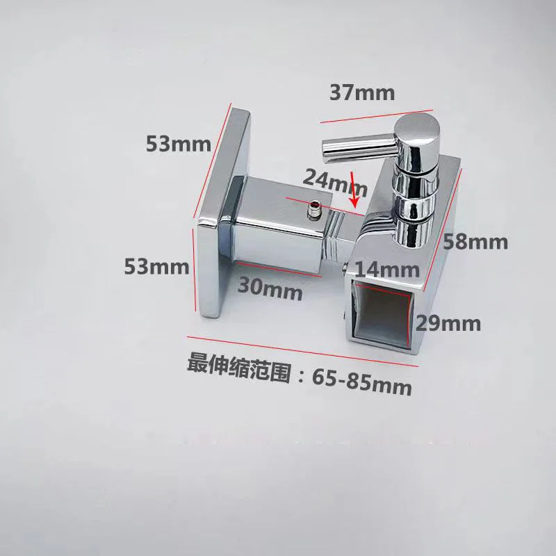 Zinc Alloy Square Round Shower Rod Holder
