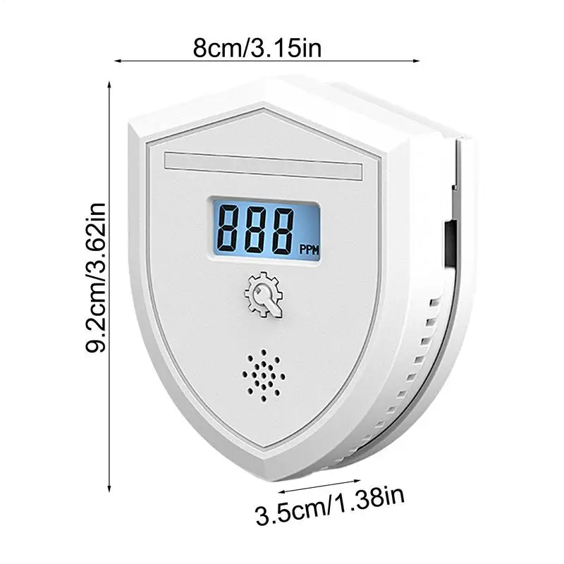 Carbon Monoxide Monitor Indoor Home CO Detector Battery CO Testing Alarm For Living Room Hotel Bedroom Children's Room