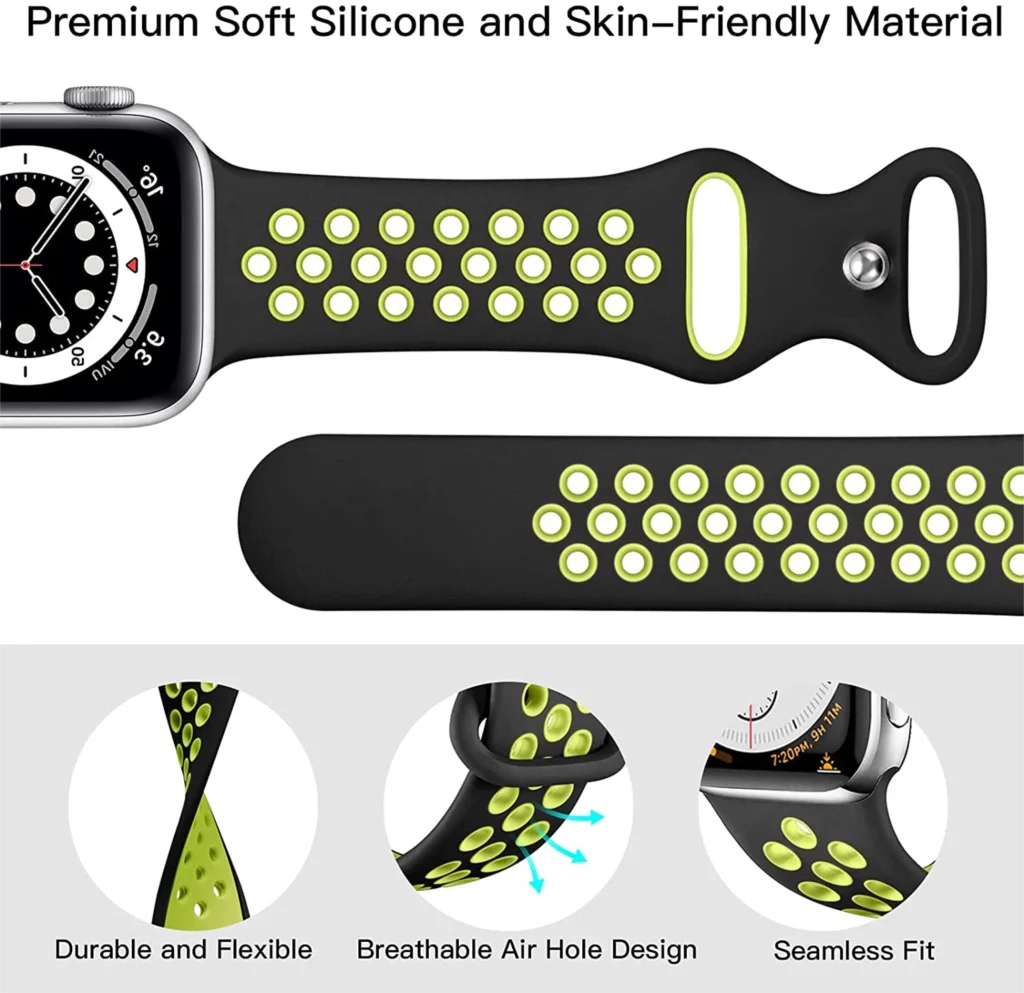 Breathable Silicone Watch Strap - Premium Comfort and Style Bracelet