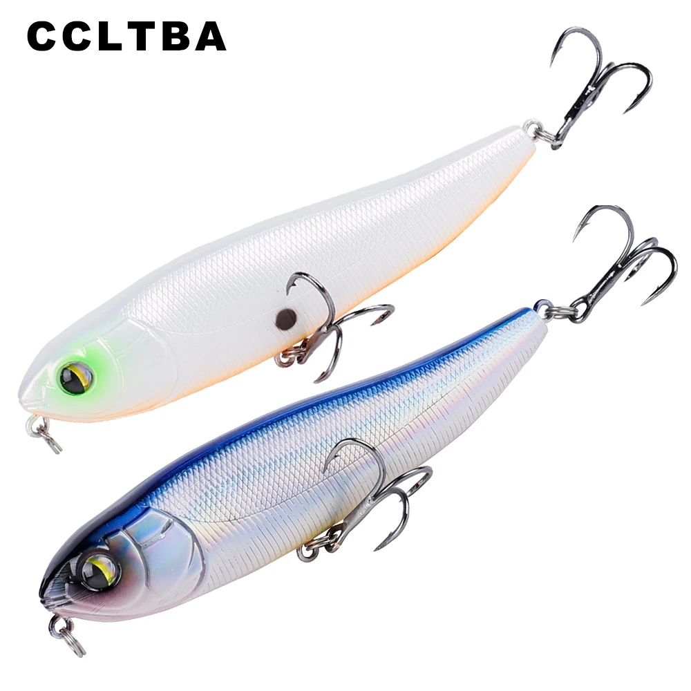 

CCLTBA 10 см, 14,5 г, приманка для ловли окуня Topwater, жесткая карандаш для воблера, приманка для прогулок, приманка для рыбной ловли собак, мелкая приманка для рыбалки