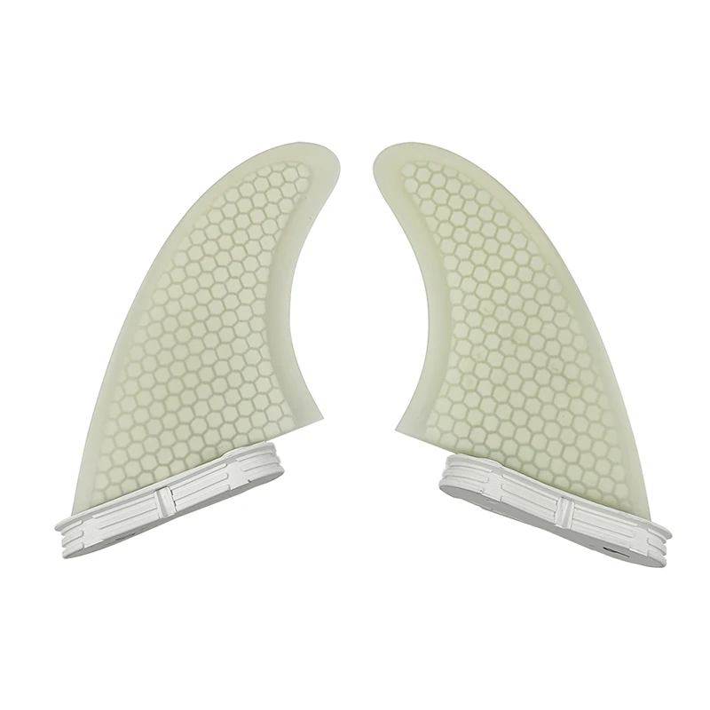 Double Tabs II TWIN FIN Surfboard Fins TWIN FIN White/Gray color quillas surf fins