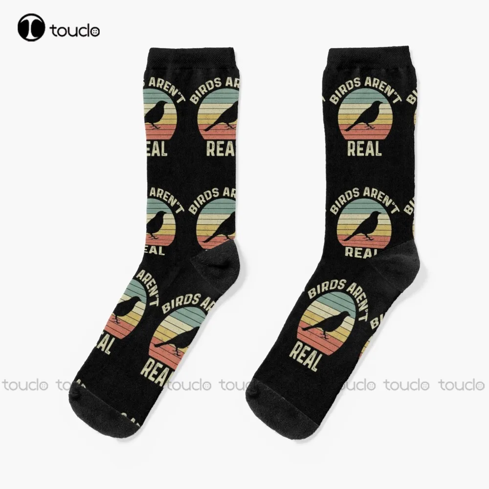 

Birds Aren'T Real Vintage Retro Socks Mens Socks Crew High Quality Cute Elegant Lovely Kawaii Cartoon Sweet Cotton Sock Colorful