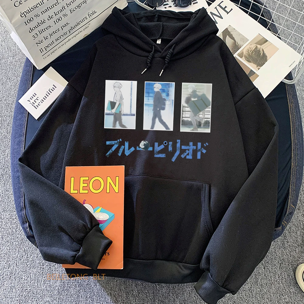 

Blue Period Aesthetic Hoodie Fashion WOMEN Sense of Design Autumn/Winter Long-sleeved Sweatshirt Printing LOOSE Manga/Comic Soft