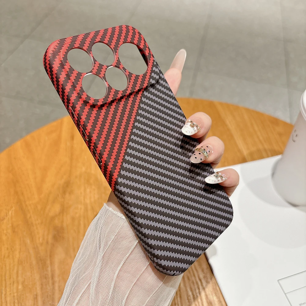 Deluxe Carbon Fiber Texture Matte Thin Phone Case Cover