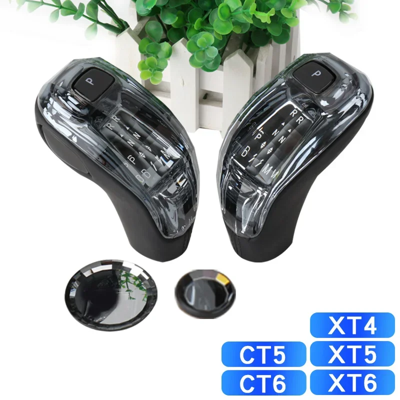 

3piece LEDCrystal Gear Shift Lever Stick Head Knob for Cadillac CT5 CT6 XT4 XT5 XT6 2020-2022 with Volume Button Car Accessories