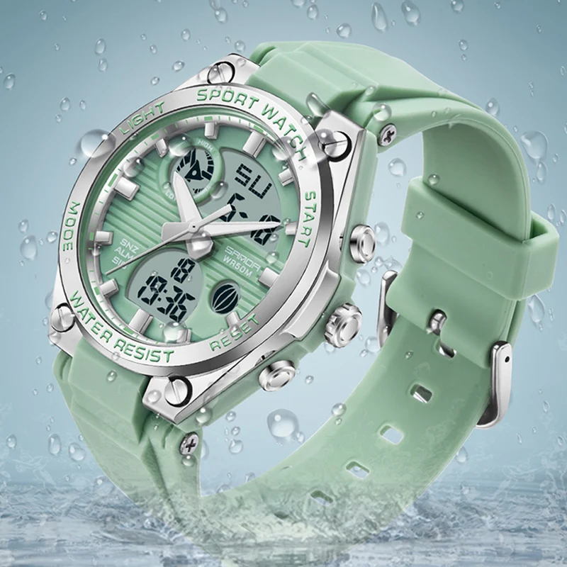 SANDA Women's LED Sport Chronograph Waterproof Watch