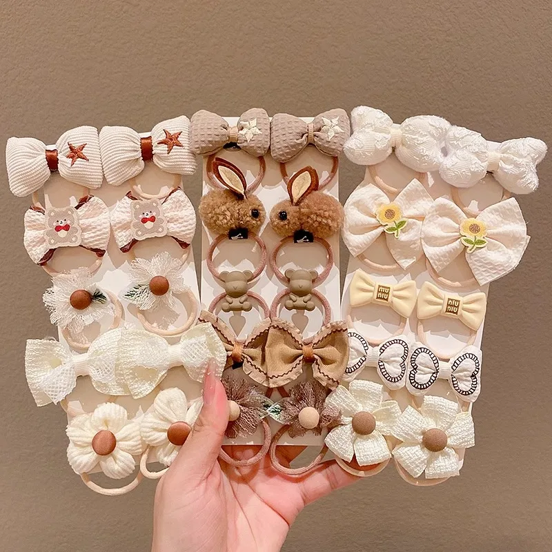 5/9Pcs/Set Cute Bows Hair Clips Hair Accessories For Girls Cartoon Animal Flower Hairpin Headdress Baby Pins Birthday Gifts hair accessories hair clips