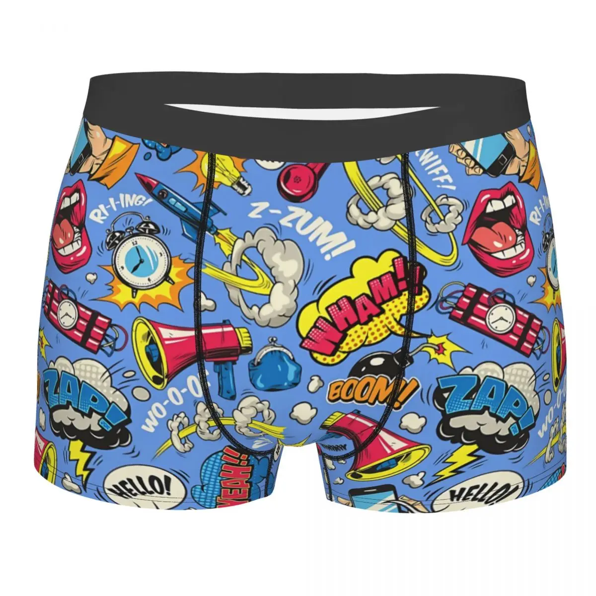 

Comic Book Graphics Men Boxer Briefs Underpants Comic Book Lover Highly Breathable Top Quality Gift Idea