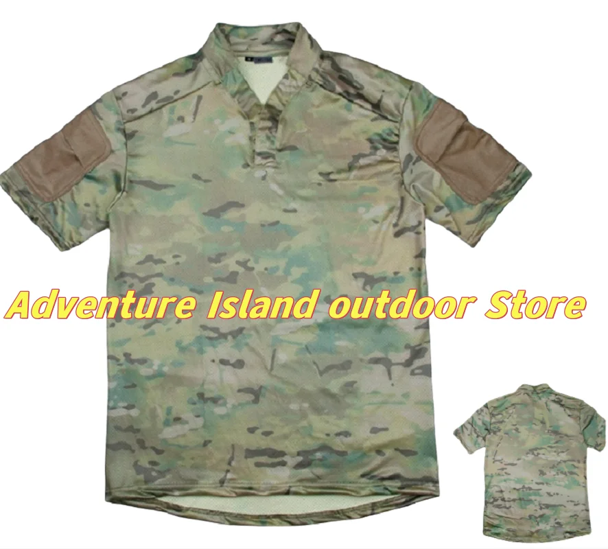 Outdoor Sports-Men's V-neck Quick drying Mesh Elastic Short Sleeve T-shirt