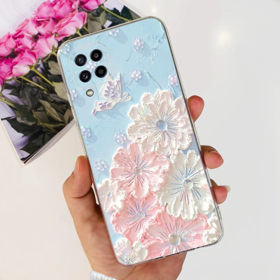 Stylish Flower Clear Silicone Soft TPU Case