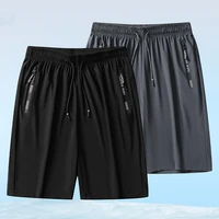 Quick Dry Bottom Sport Gym Fitness Beach Shorts Men Summer Thin Short Pants Running Sports Zipper Pocket Loose Short Sweatpants 1