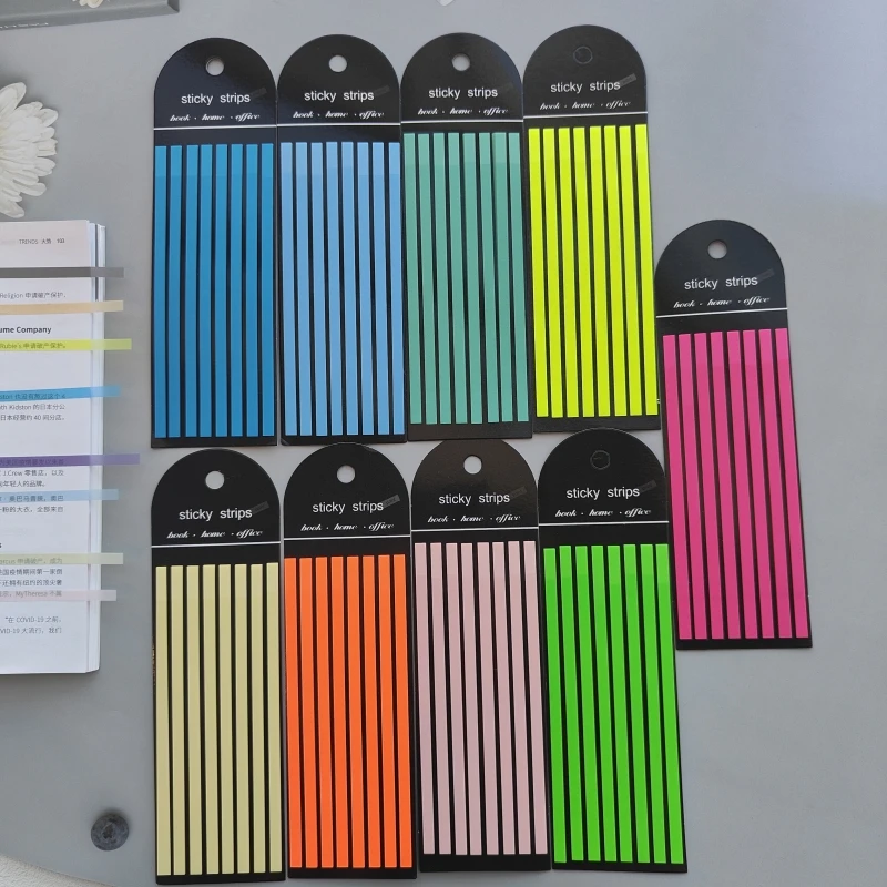 160 Sheets Transparentes Sticky Notes Self-Adhesive Annotation Read Books Bookmarks Tabs Notepad Aesthetic Stationery Index Tabs 2