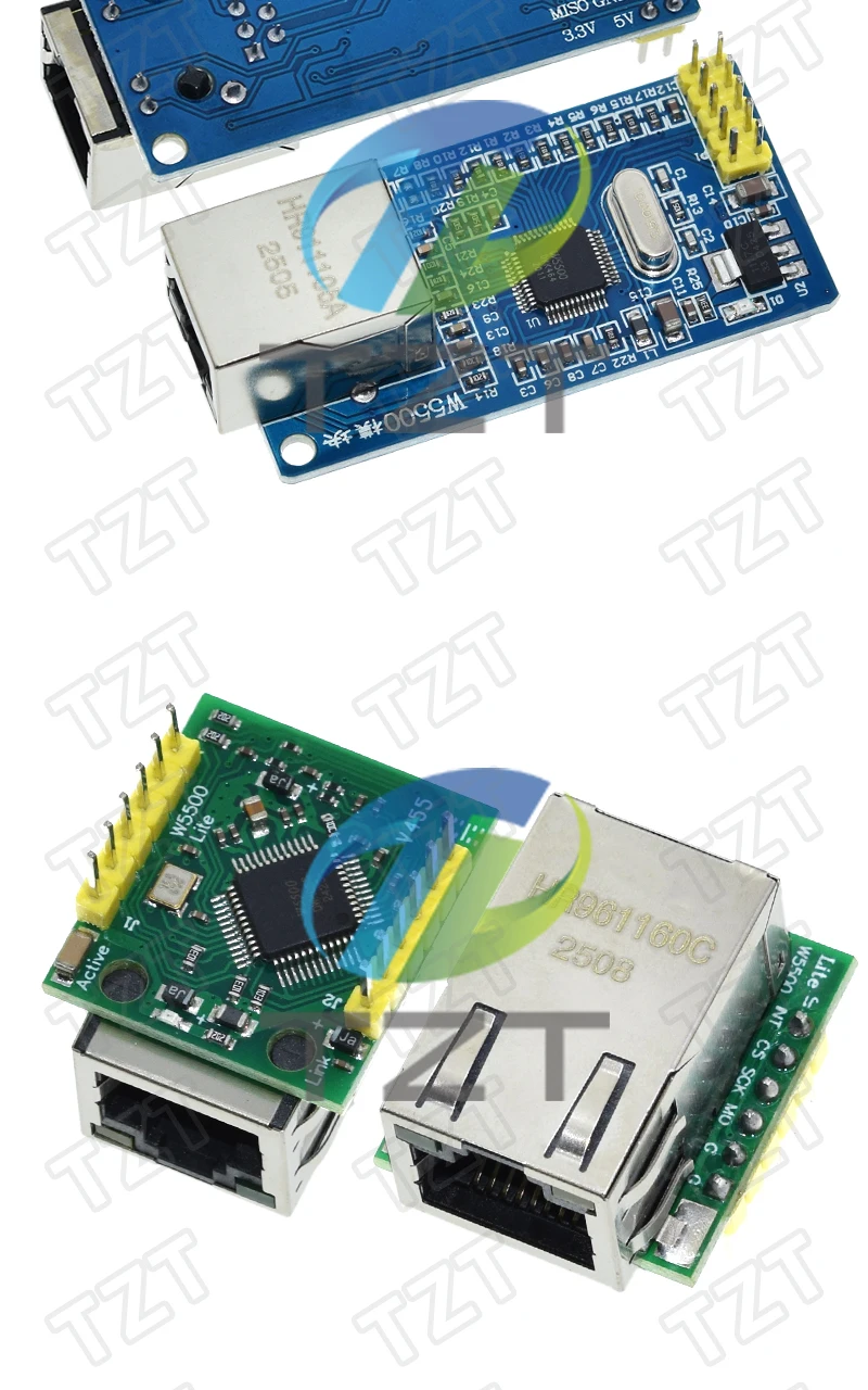 TZT 1/3PCS Smart Electronics USR-ES1 W5500 Neues SPI-zu-LAN/Ethernet-Konverter-TCP/IP-Modell – Detail 8