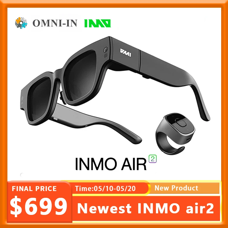 INMO Air2 AR Glasses 2+32GB Dual Screen Touch Hand Smart Translation