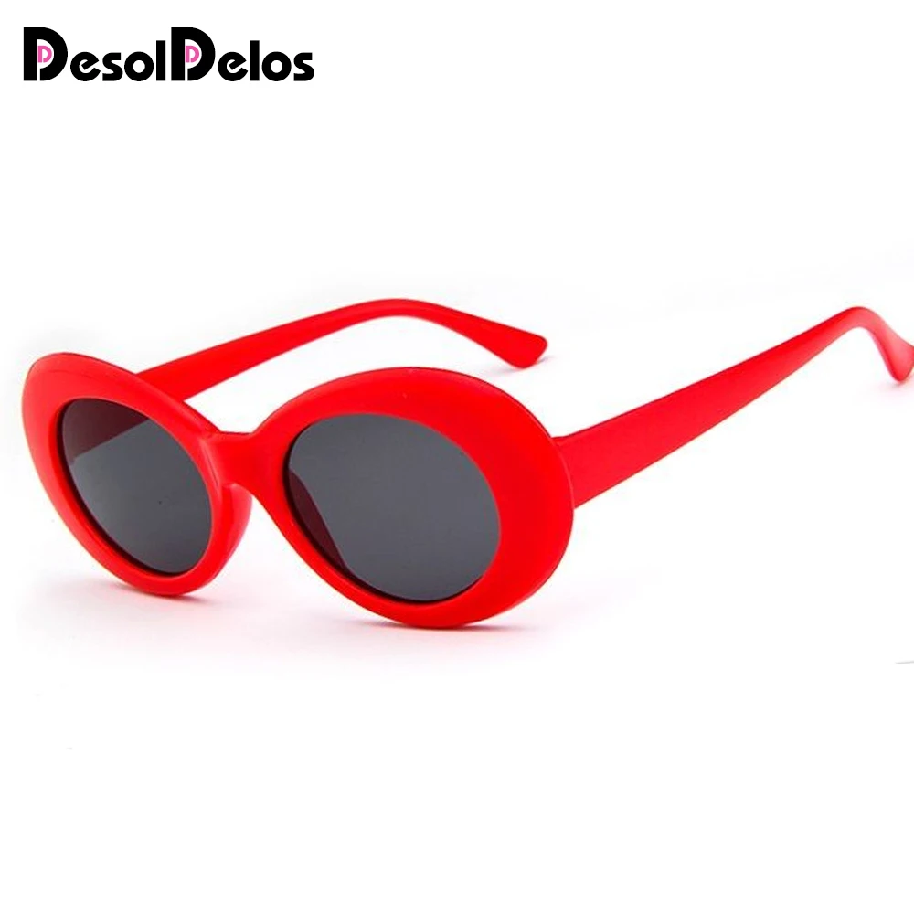 

Retro Vintage Unisex Sunglasses Rapper Oval Shades Grunge Punk Glasses Band Rock Star Kurt Cobain