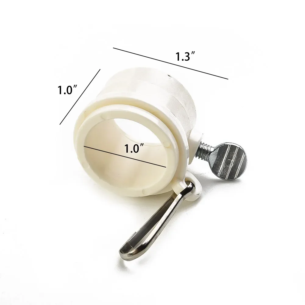 Part Flagpole Ring Room Base Holder Rotating 2Pcs Clamp Clips Flag Pole Garden Grommets Mount Mounting Durable