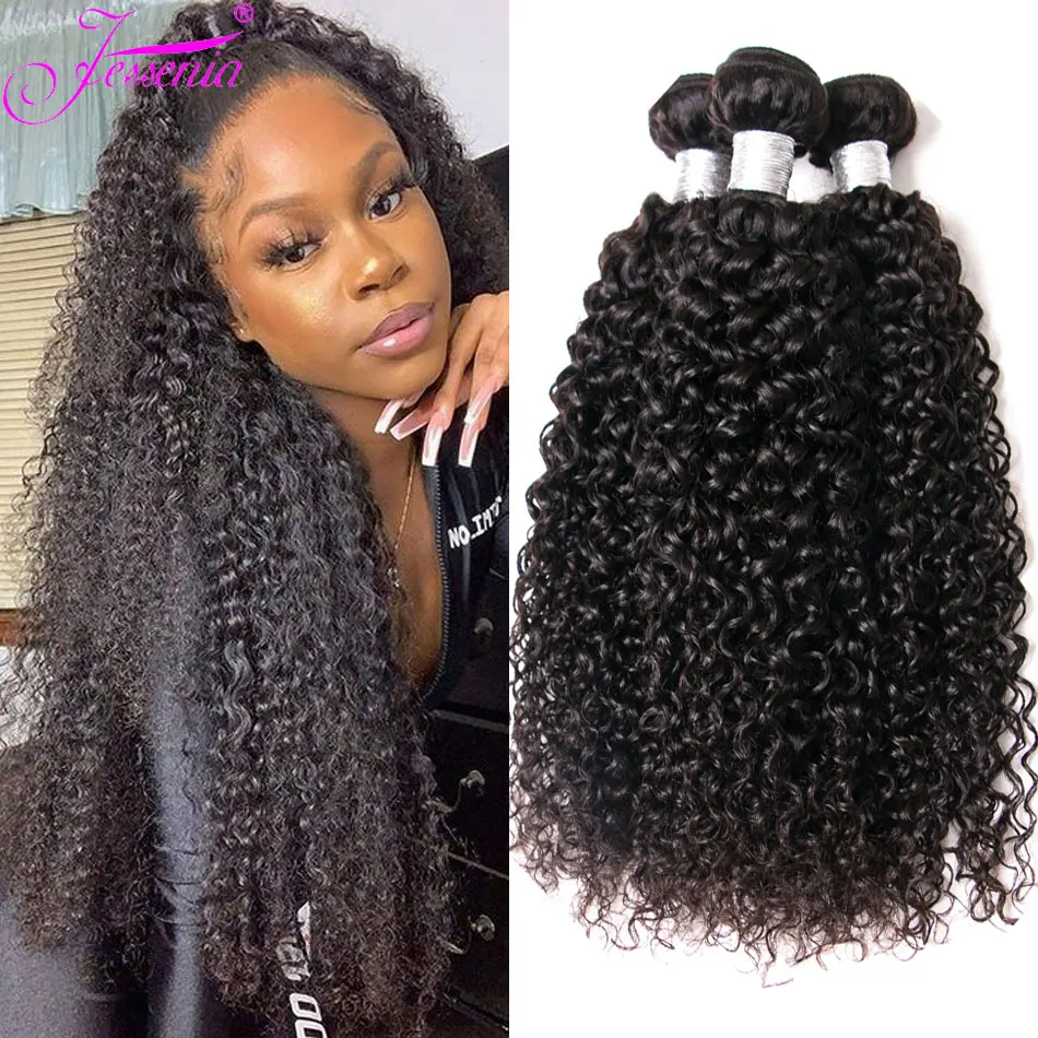 Tissage Mongolian Raw Kinky Curly 3 4Bundle Deals Virgin Hair Extension 8-26Inch 100% Real Human HairWeave human hair extensions