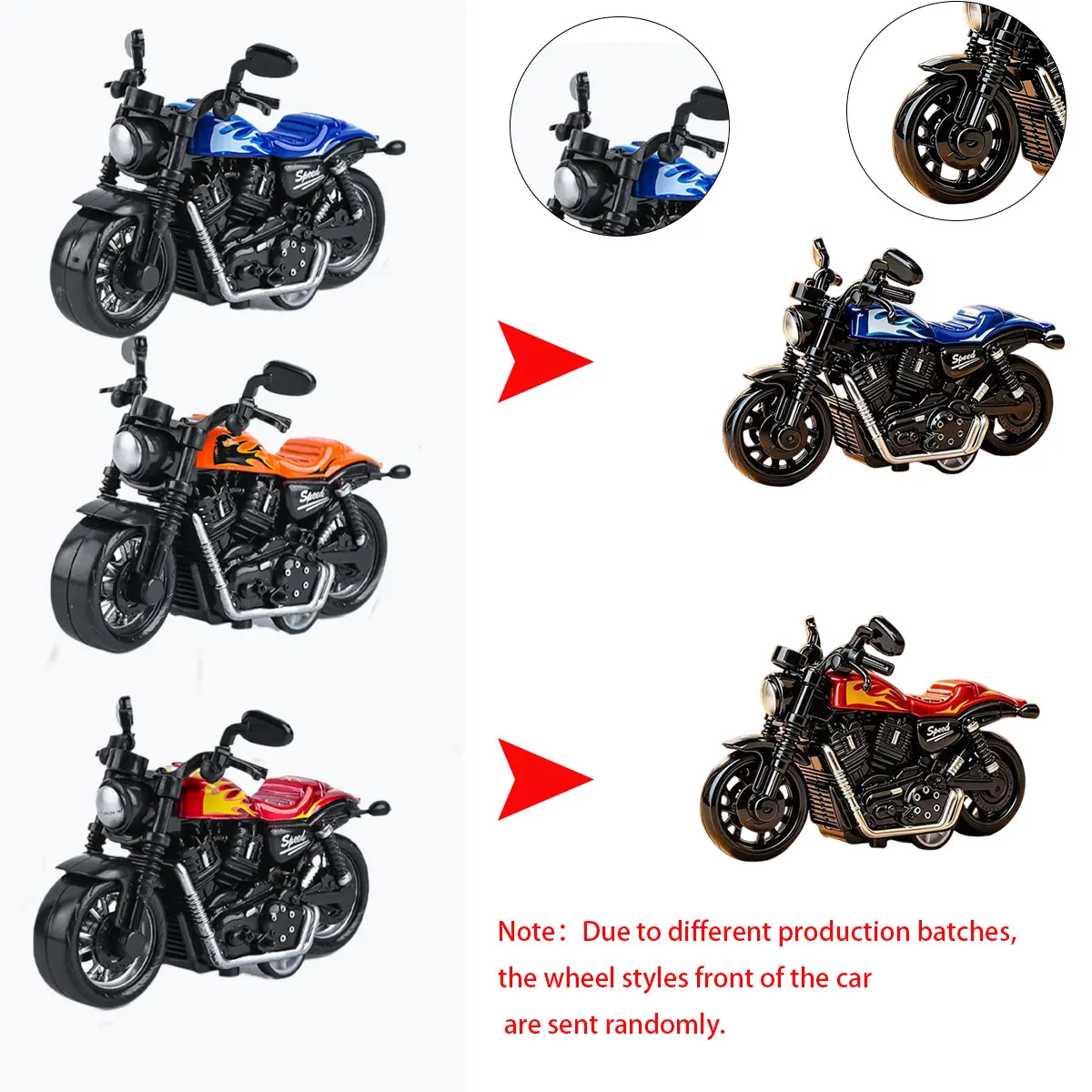 1PCS Motorcycle Model Toys Mini Vehicles Decoration Accessories for Boy Gift Alloy Car Children Birthday Gifts - 3