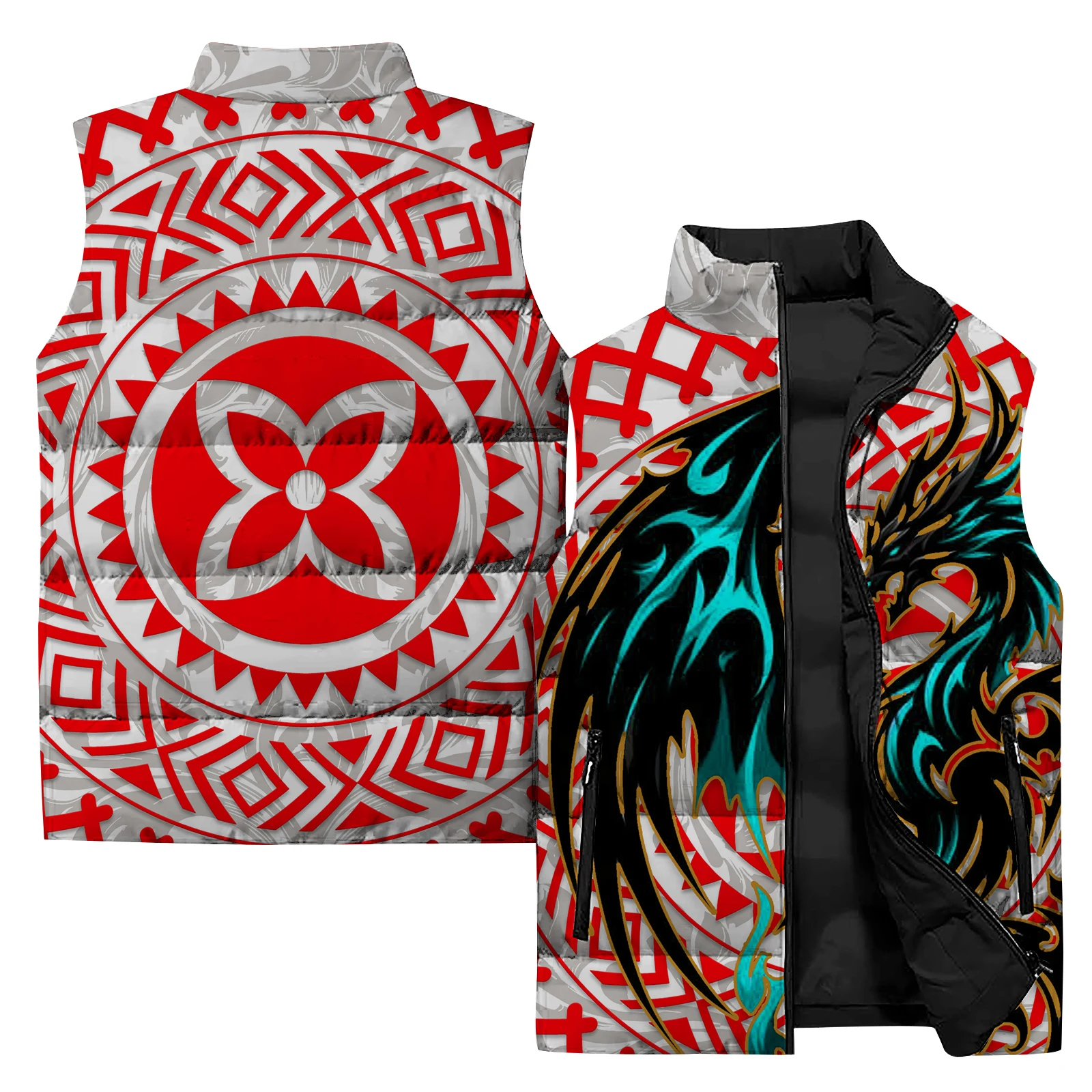 thumbnail image 1 of Chaleco de punto de dragón para hombre Chaquetas de gato para hombre Invierno cálido Moda Animal Fresco Durable Ropa para hombre Novedades en abrigos y chaquetas, 1 of 4