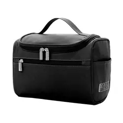 Large Capacity Waterproof Toiletry and Makeup Organizer Bag (Black)
