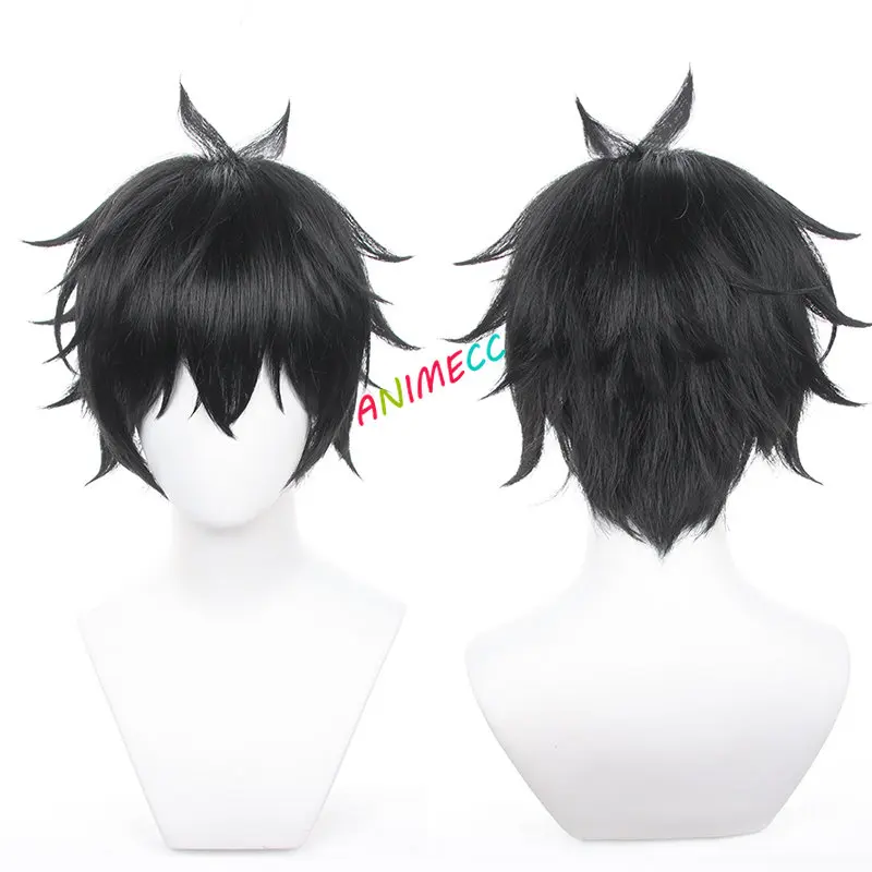 Dan Heng Wig Honkai Star Rail Cosplay Wig 30Cm Short Wig Black Brown Wig Cosplay Anime Cosplay Wig Heat Resistant Synthetic Wigs
