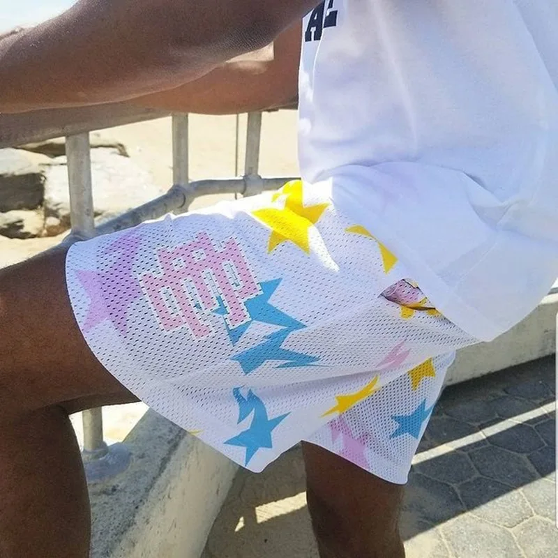 2024 New Summer Men Shorts Casual Shorts Fitness Exercise Beach Shorts Breathable Mesh Shorts Jogger Men's EE shorts 2