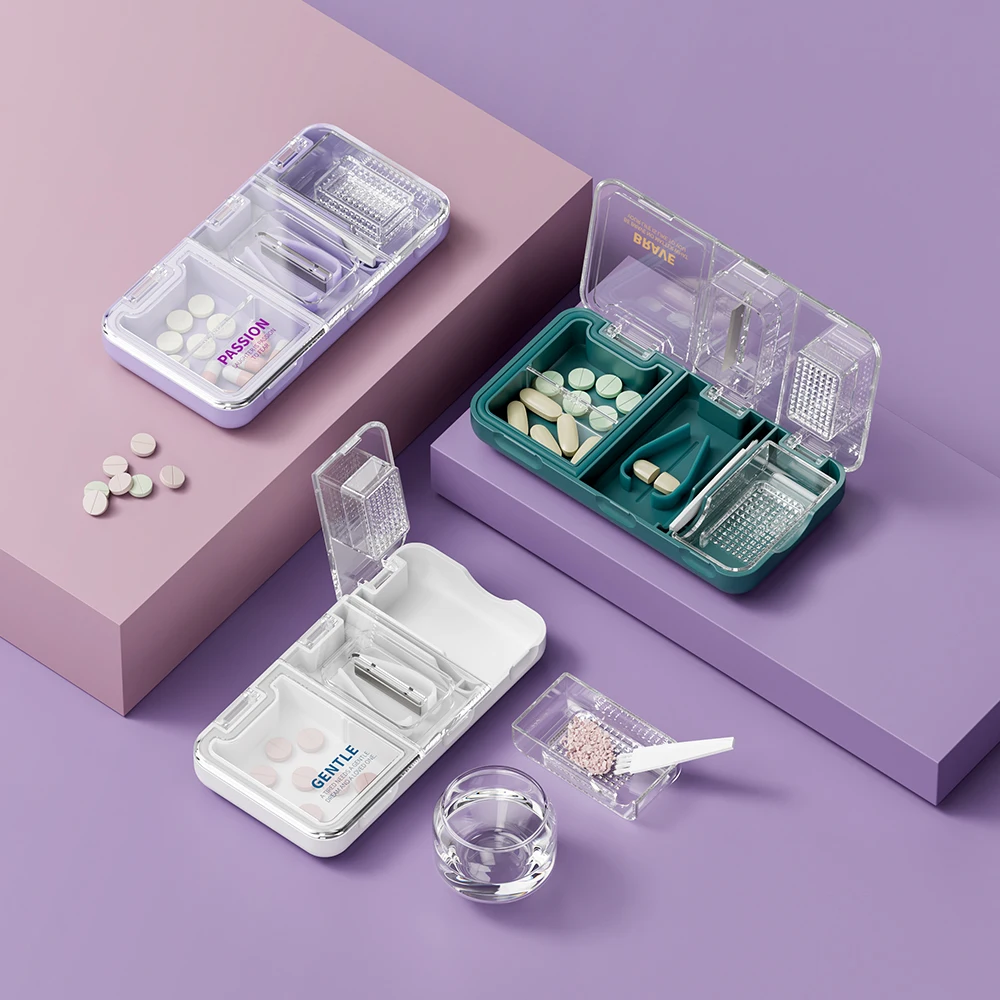 

In 2023 the new triad multi-function cut drug kit grinding powder PCS cutting tablets portable equipment