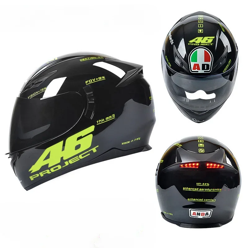 Ǯ ���̽� ������� ���, ���� ����, �����ε� ���̽� LED �̵�, DOT Cascos �Ķ� ���� ���� �� Capacete Casco moto