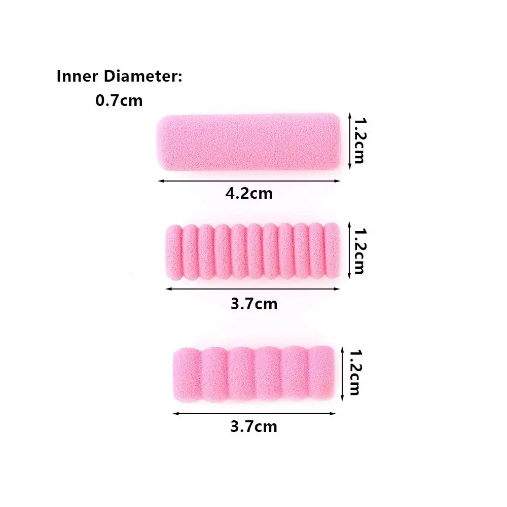 10pcs 손 보호 스폰지 펜 그리퍼 인체 공학적 부드러운 질감 쓰기 보조 그립 미끄럼 방지 펜 그립 학생