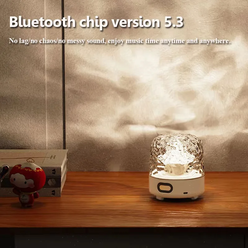 Hi Fi Wireless Surround Sound Bluetooth Speakers Subwoofer Touch Creative Water Ripple Atmosphere Light Music Player with Remote
