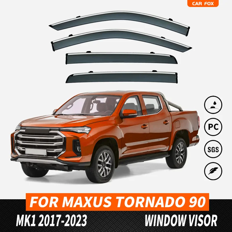 

FOR Maxus Tornado 60 70 PRO 90 MK1 2017-2023 Pickup Pickup Present Plastic Window Visor Vent Shades Sun Rain Deflector Guardv