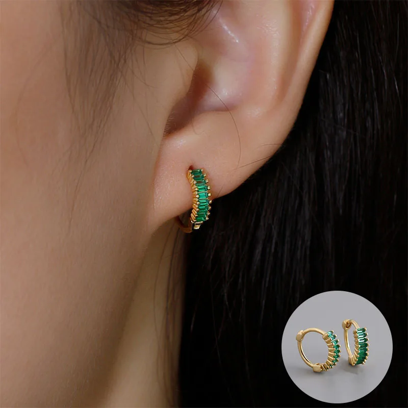 

Женские Геометрические серьги из серебра 100% пробы с цирконом