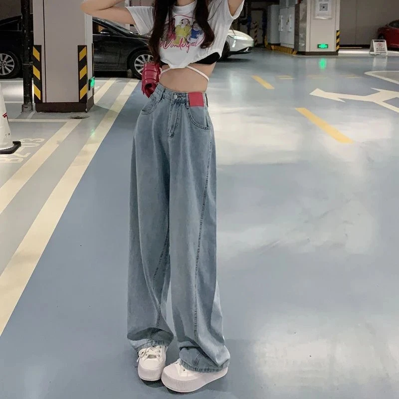 S-4Xl Streetwear Jeans Women Y2K High Waist Wide Pants Denim Pants Korean Harajuku Oversized Baggy Casual Full Length Trousers