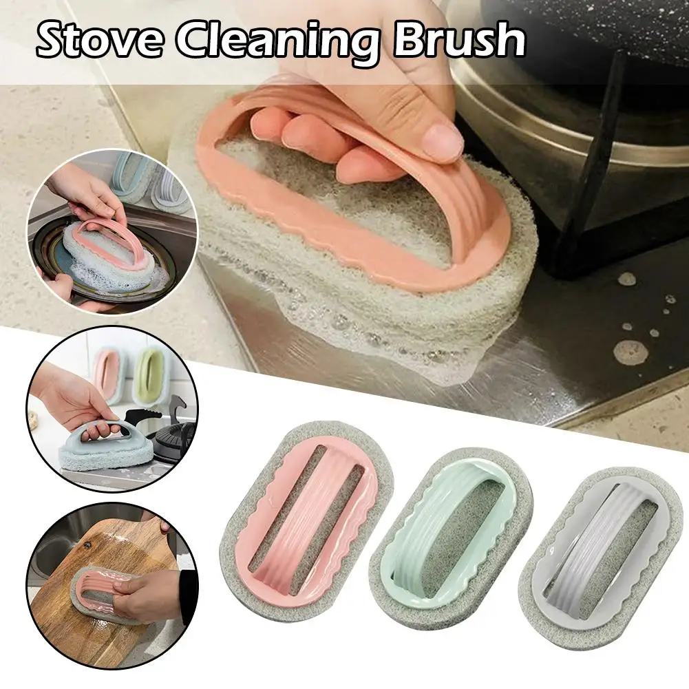 

Household Ceramic Tile Cleaning Brush With Handle Kitchen Mop Bathtub Sponge Brush Ceramic Multi-functional Bottom Cleaning V7T6