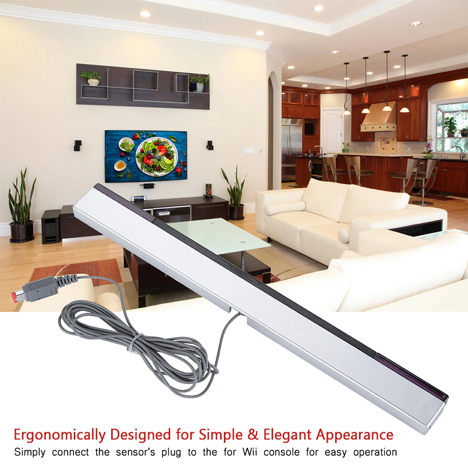 Remote Wired Infrared Receiver For Wii IR Signal Ray Wave Sensor Bar For Nintendo Wireless Controller Game Console